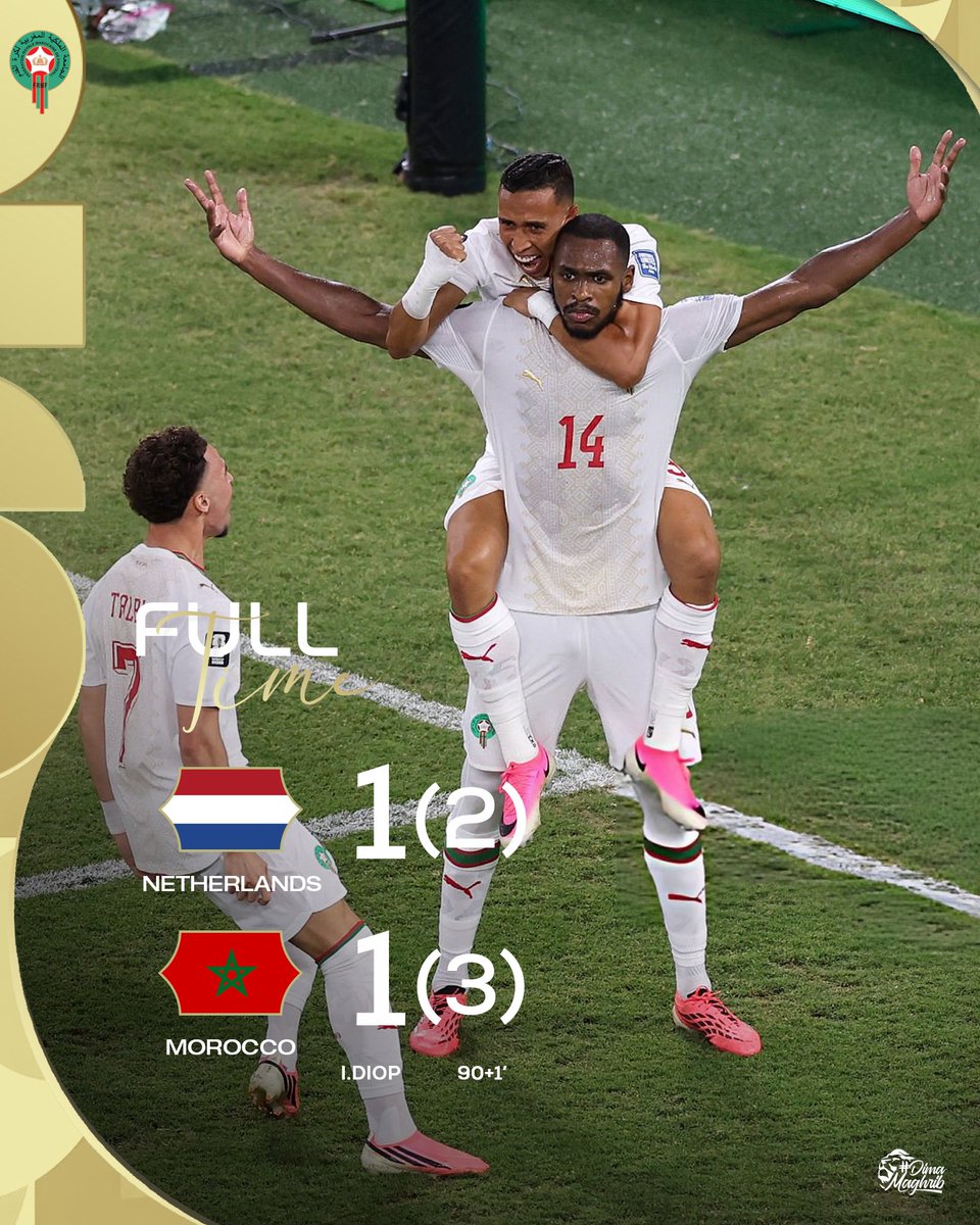 Le Maroc élimine les pays bas !