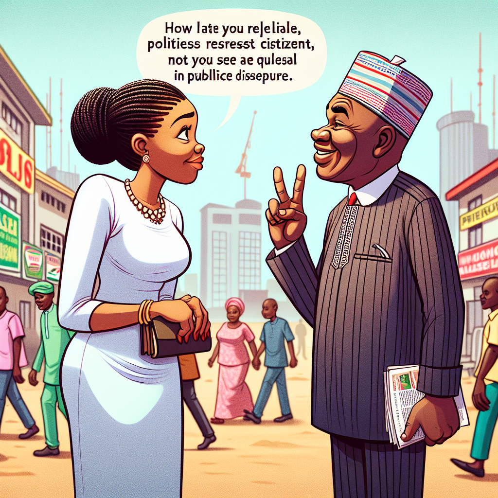 Un cartoon qui questionne la politesse en politique nigériane