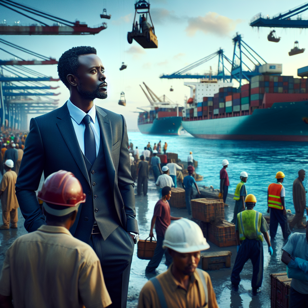 Madaxweyne Deni inspecte le port de Boosaaso