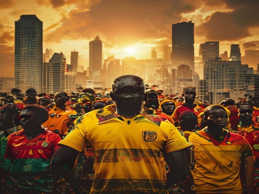 Les fans de football célèbrent le Ghana après un match nul avec l'Angleterre