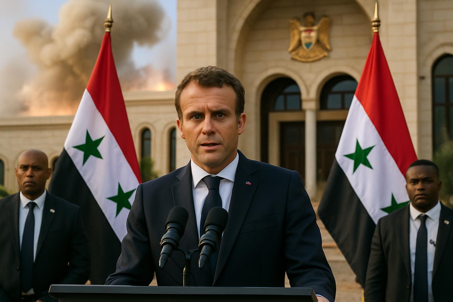 Explosions à Damas lors de la visite du président français