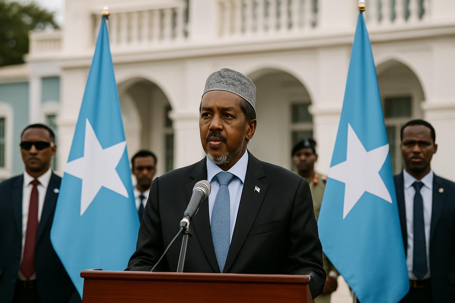 Le président Mohamud préside la cérémonie de remise des diplômes des officiers de l'armée somalienne