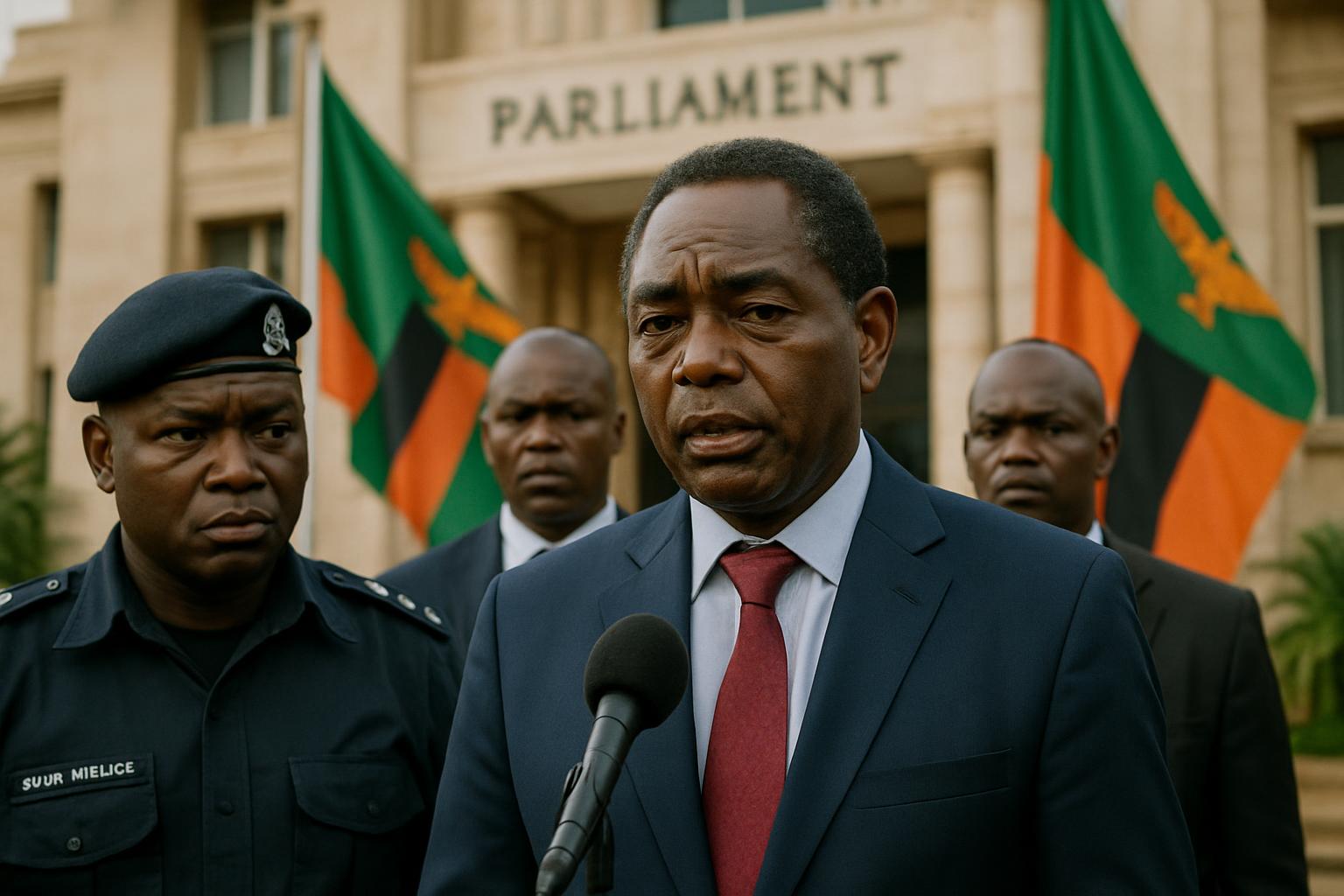 Le leader de l'opposition zambienne interrogé par la police