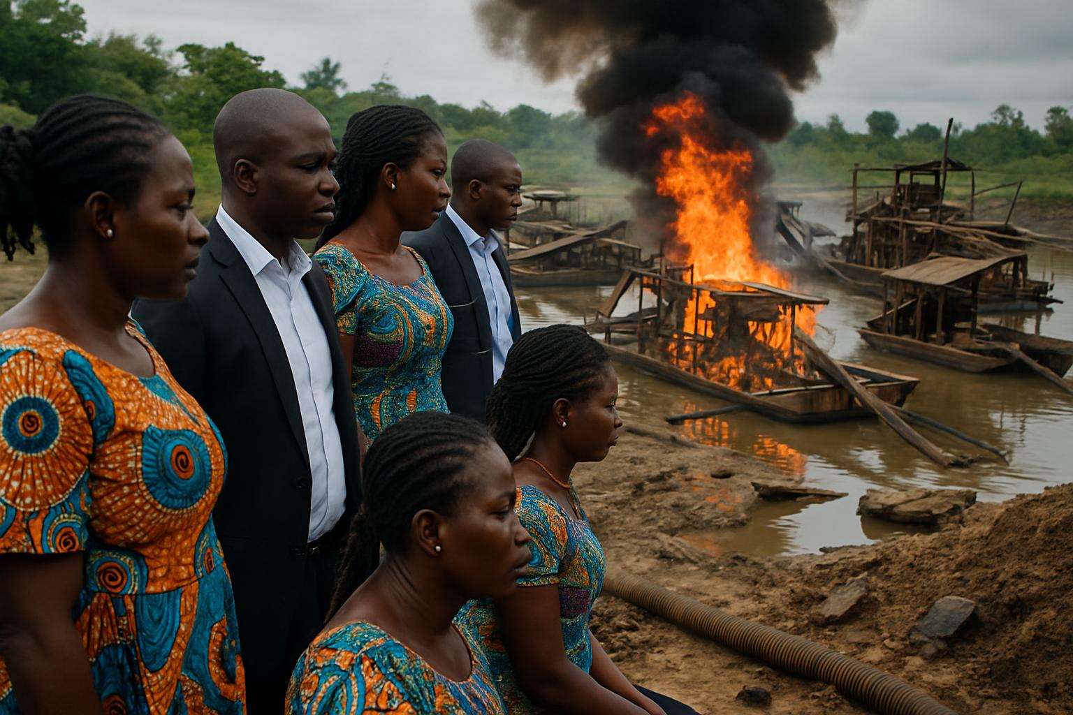 Côte d’Ivoire : 18 dragues détruites et trois interpellations dans la lutte contre l’orpaillage clandestin