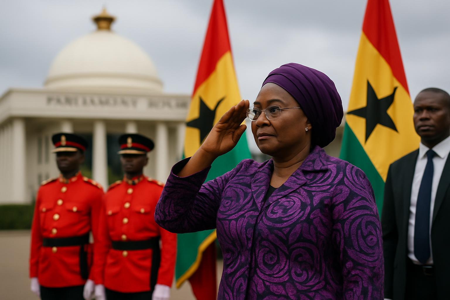 La Vice-Présidente Jane Naana salue le changement de garde à la Présidence