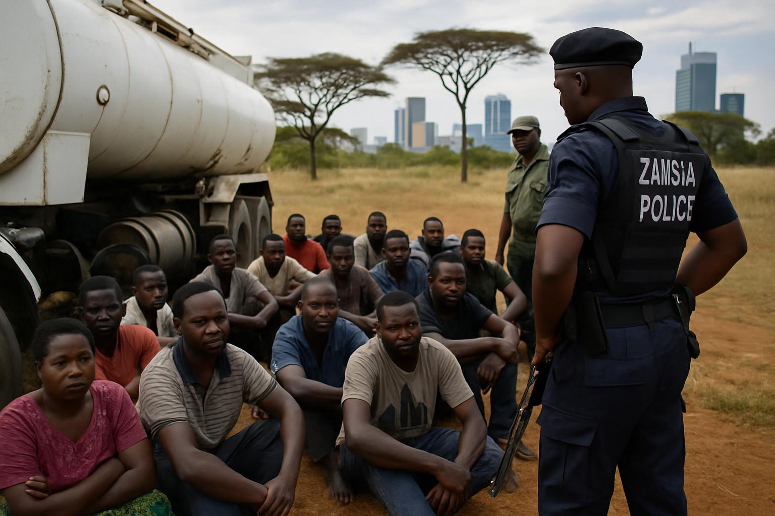 19 Malawites interpellés par la police zambienne dans une affaire de contrebande de carburant