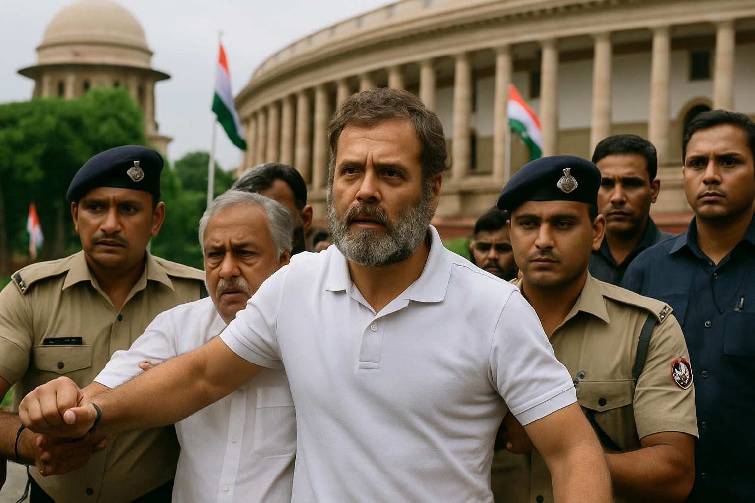 Des leaders de l'opposition indienne arrêtés lors d'une protestation sur les listes électorales