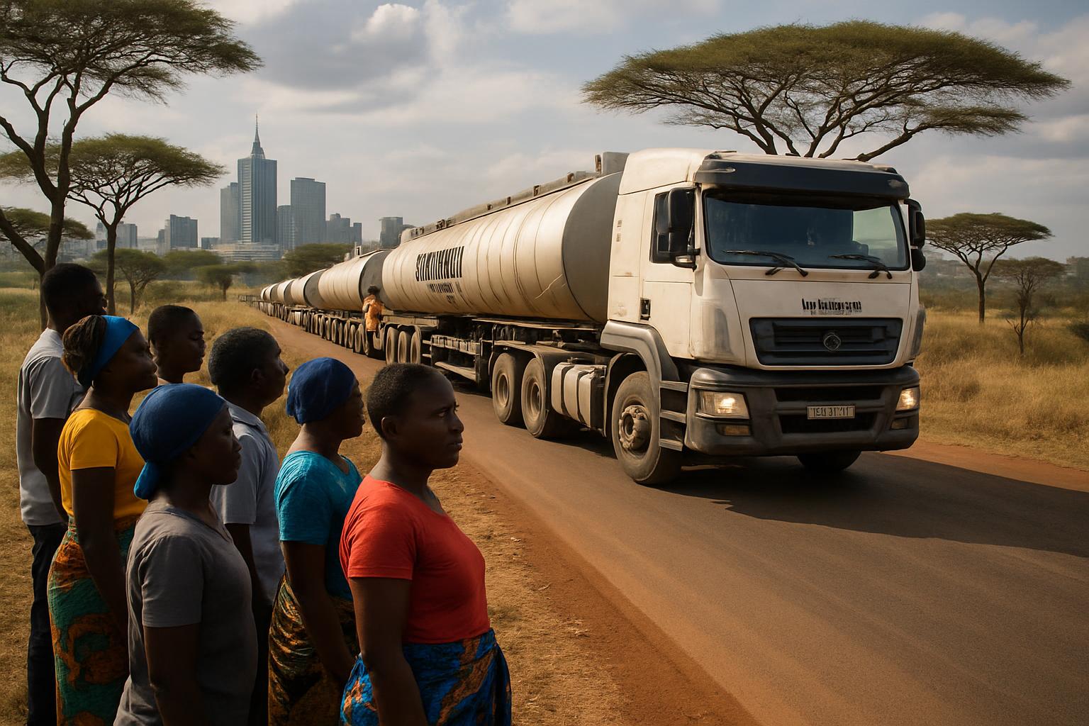 Un immense convoi de 119 camions-citernes arrive au Malawi