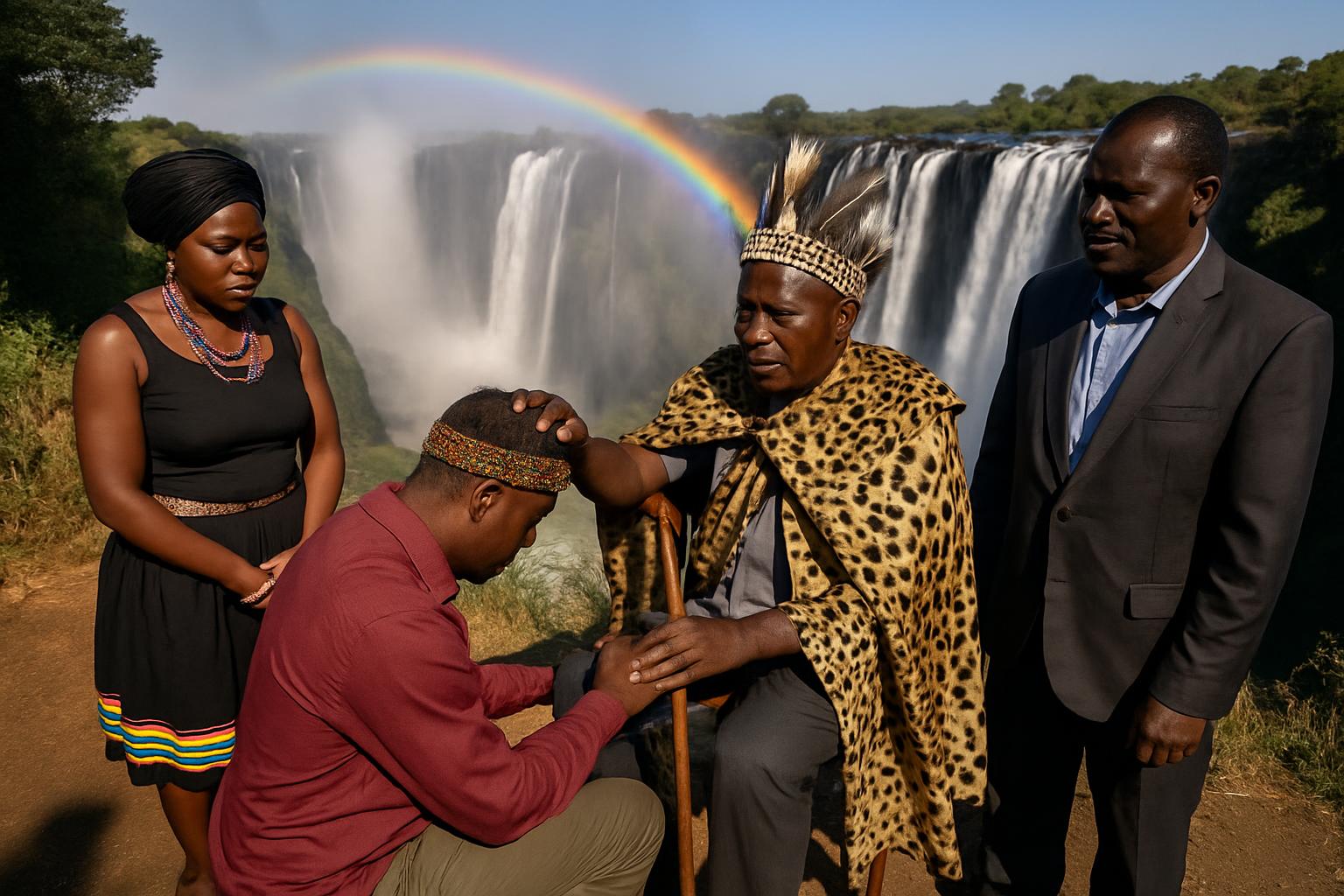 Le chef Manguba installe un troisième chef de village au Zimbabwe