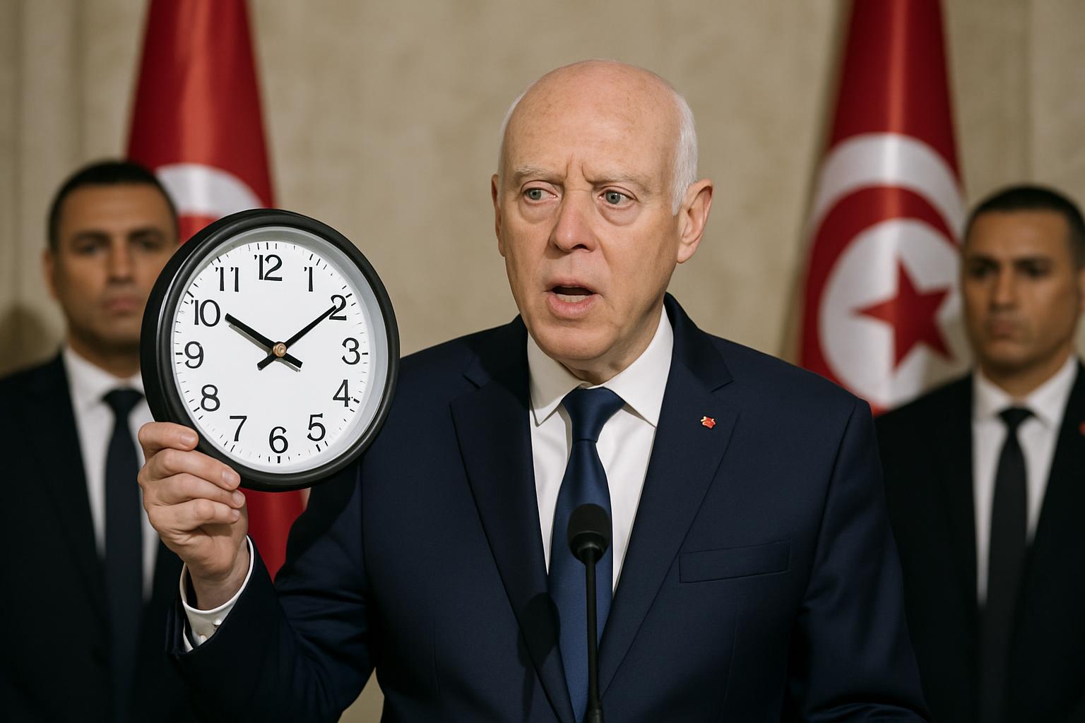 Kaïs Saïed examine l'importance du temps en Tunisie